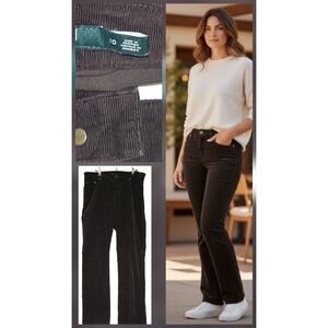 Lauren Ralph Lauren Dark Brown Corduroy Straight Leg Pants